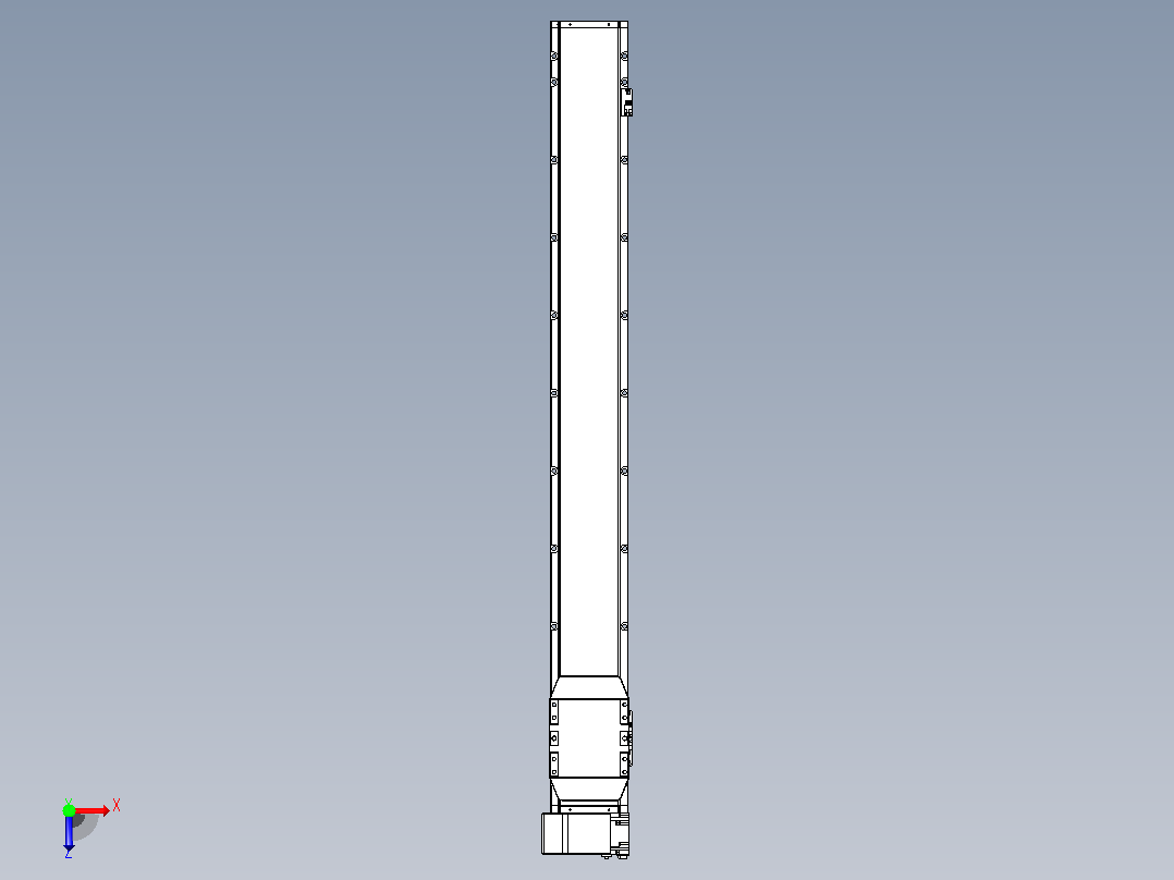 机器人皮带驱动直线轴TPA-GCB-150-P80-L1200-LP-M75-N3俯视图