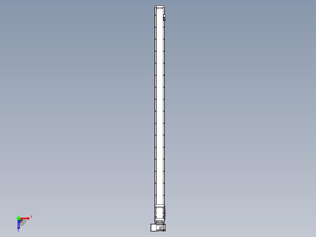 机器人皮带驱动直线轴TPA-GCB-80-P60-L1600-LU-M20-N3俯视图