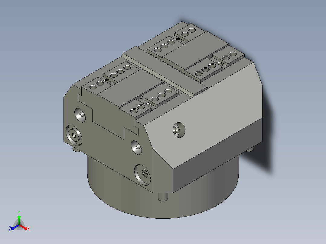 气动夹紧系统SCHUNK-0405372 KSF-F-Z plus 160,0正等轴测图
