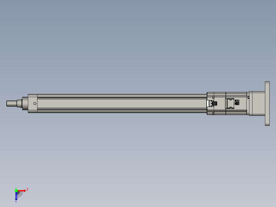轻载电动缸TPA-ESR50-1610C-L600-MR-FB-W-P40-C3俯视图