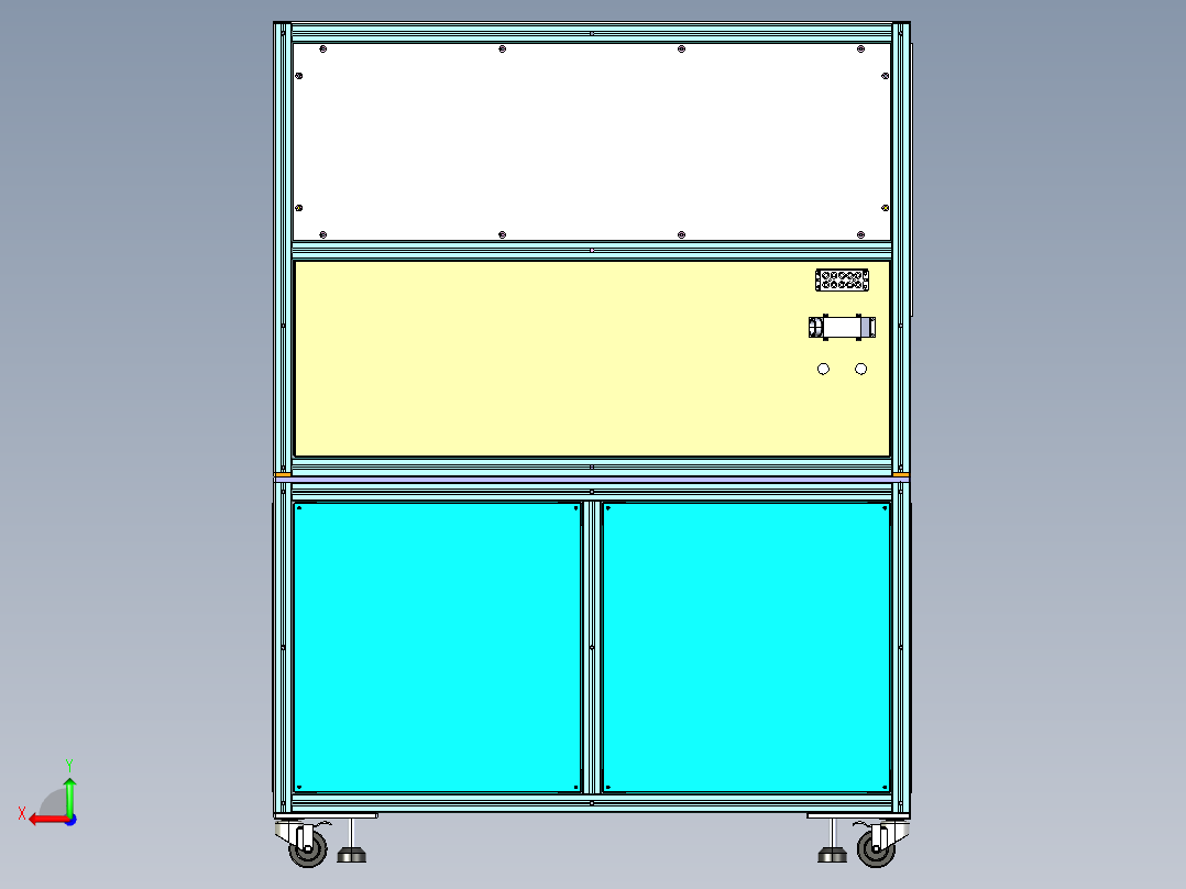 产品测试夹具设备后视图
