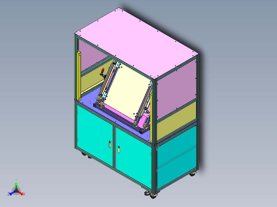 产品测试夹具设备正等轴测图