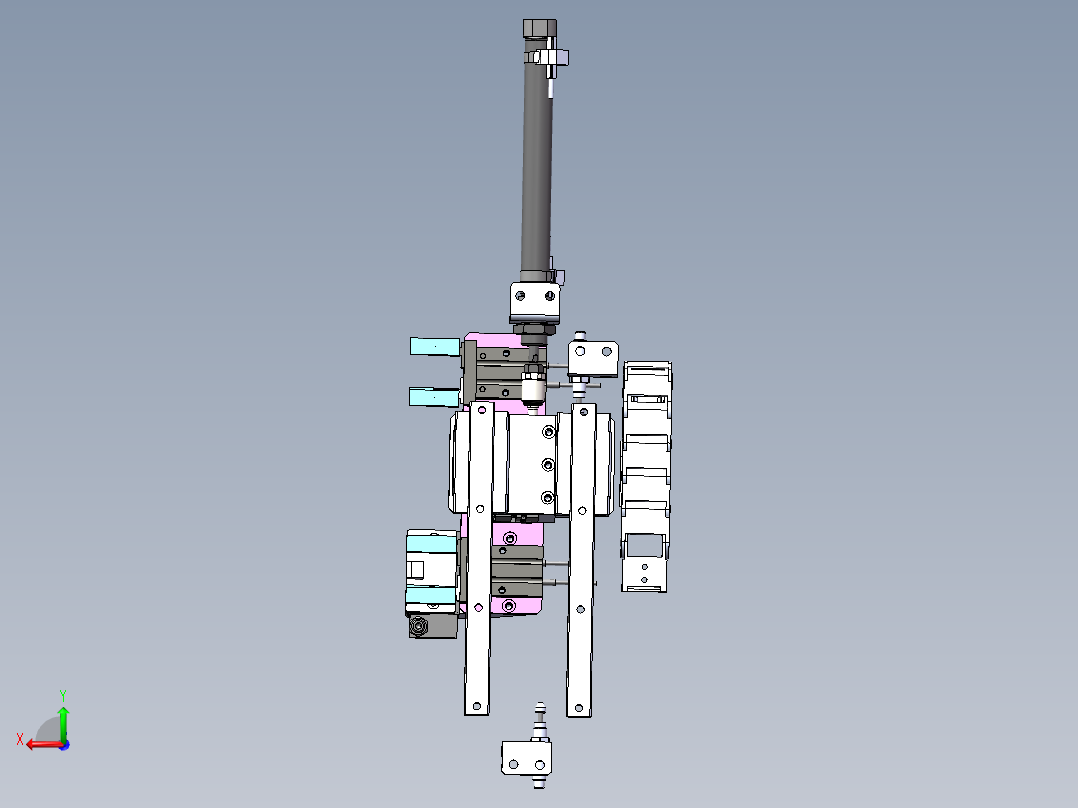 等距搬运压紧机构sw20可编辑后视图