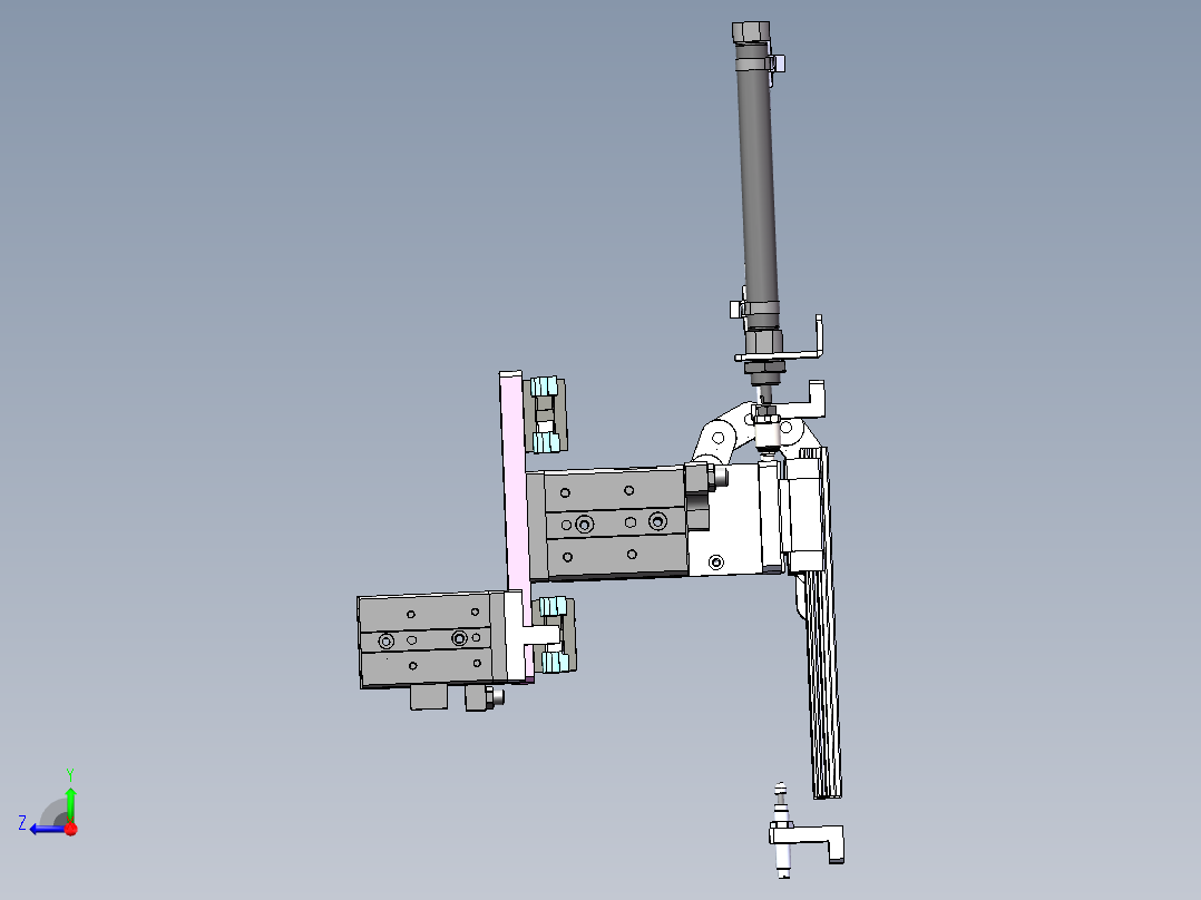 等距搬运压紧机构sw20可编辑右视图