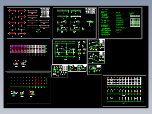 公交车站钢结构施工图