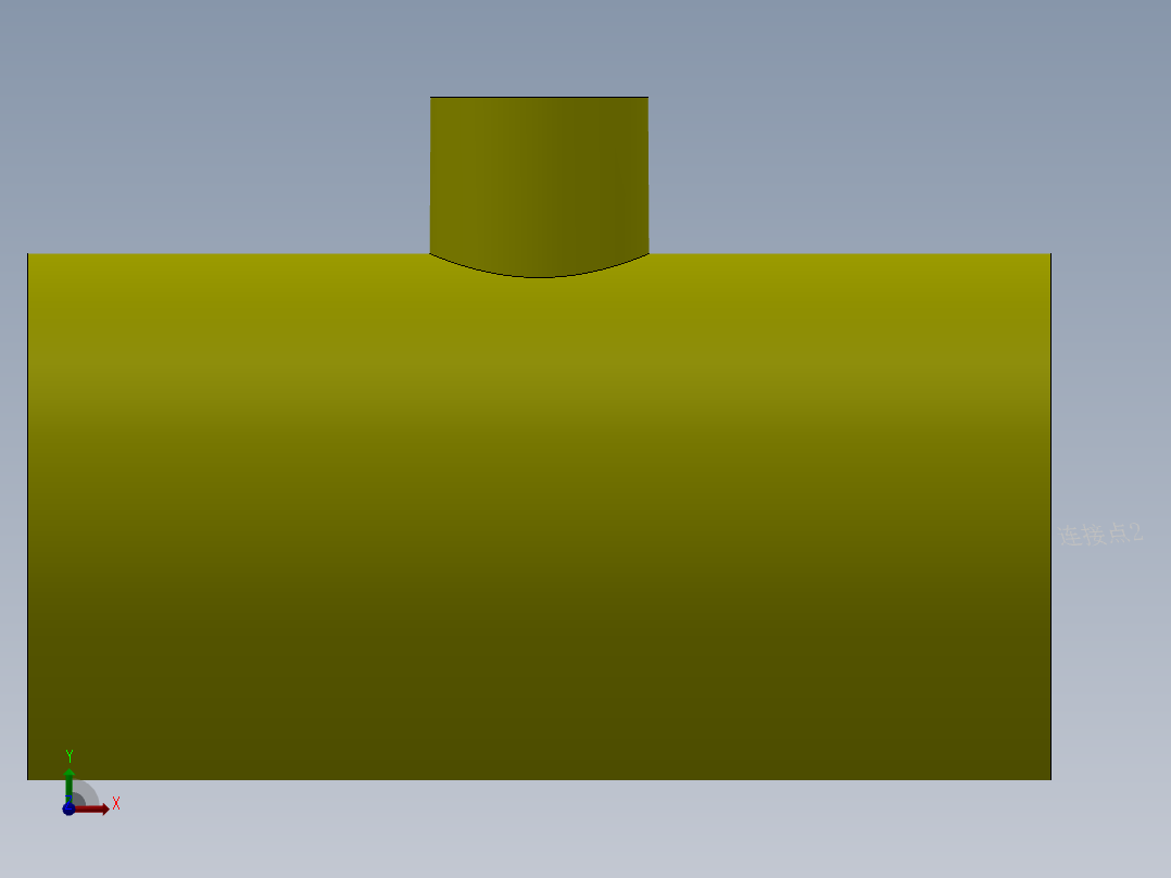 钢制异径三通DN15-800前视图