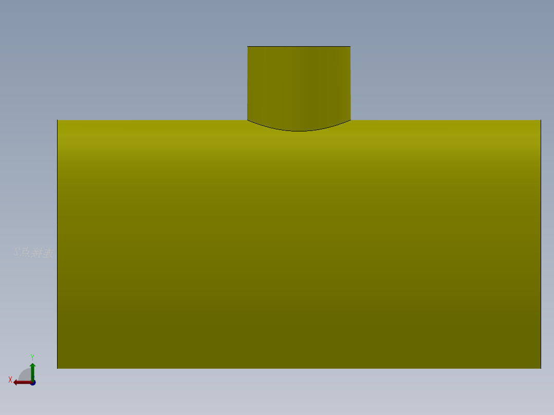 钢制异径三通DN15-800后视图