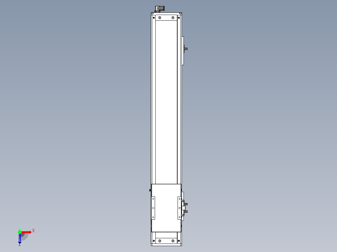 Toyo东佑达直线模组-ECH12-550-BM-100W+煞車俯视图