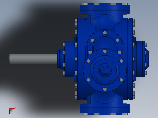 这一个有右旋转，左旋转，法兰和NPT配置泵俯视缩略图