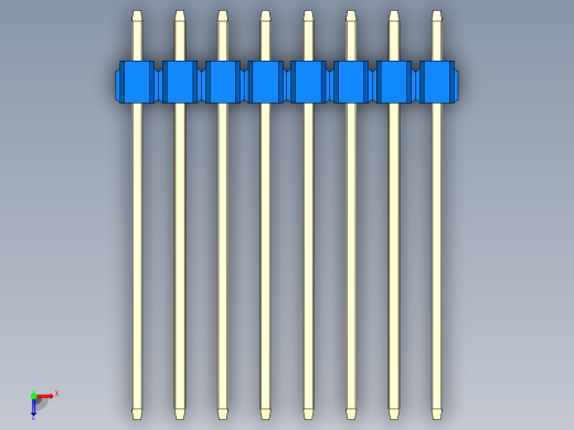 彩色公头100mil（2.54mm）系列-DS1021_blue_1x08p_100mil_Type19_rev1.0俯视缩略图