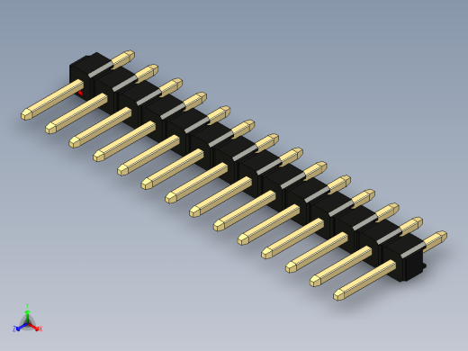 彩色公头100mil（2.54mm）系列-DS1021_black_1x14p_100mil_Type1_rev1.0