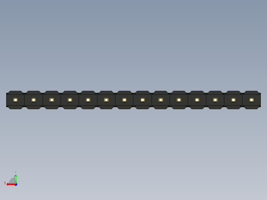 彩色公头100mil（2.54mm）系列-DS1021_black_1x14p_100mil_Type1_rev1.0后视缩略图