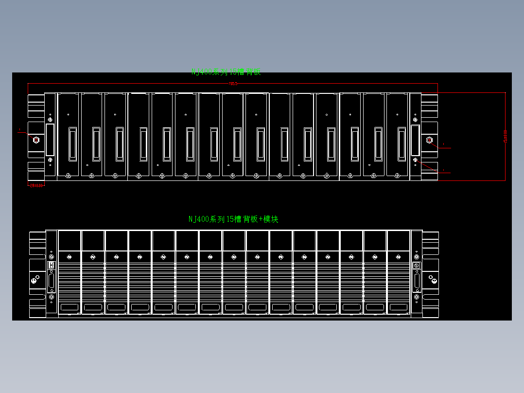 NJ400单个模块端子图V1.01,2022-4-14,CAD2007