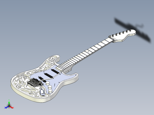 雕刻的电吉他1