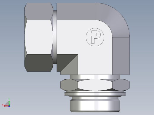 卡套式工业通用硬管接头EO_Adjustable_Locknut_elbow_WEE35LMCF后视缩略图