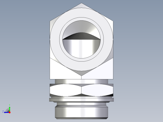 卡套式工业通用硬管接头EO_Adjustable_Locknut_elbow_WEE35LMCF右视缩略图