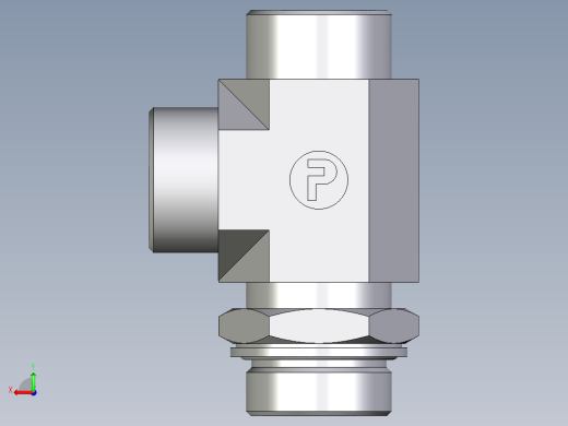 卡套式工业通用硬管接头EO_Adjustable_locknut_run_tee_LEE30SMOMDCF后视缩略图