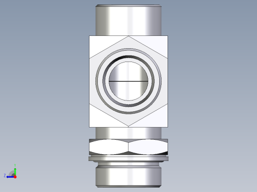 卡套式工业通用硬管接头EO_Adjustable_locknut_run_tee_LEE30SMOMDCF右视缩略图