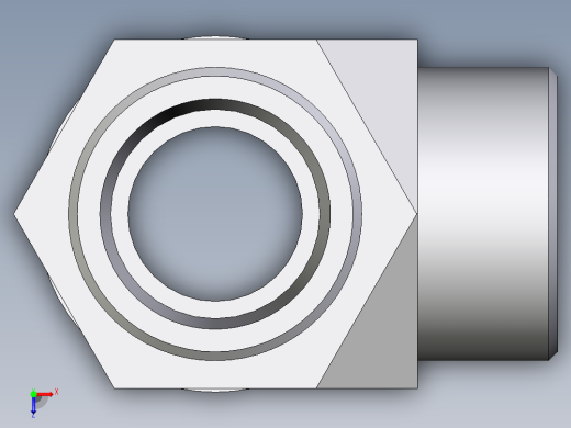 卡套式工业通用硬管接头EO_Adjustable_locknut_run_tee_LEE30SMOMDCF俯视缩略图
