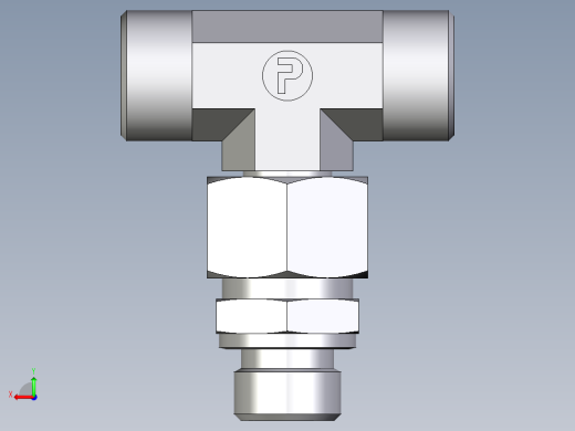 卡套式工业通用硬管接头EO_Assembled_adjustable_standpipe_branch_tee_EVT15LMOMD71后视缩略图