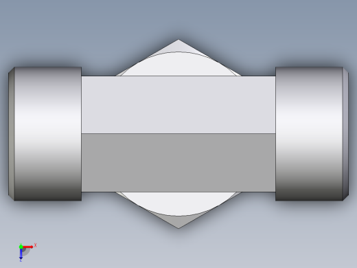 卡套式工业通用硬管接头EO_Assembled_adjustable_standpipe_branch_tee_EVT15LMOMD71俯视缩略图