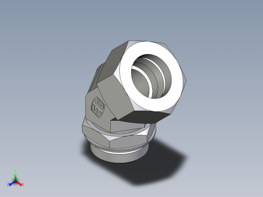 卡套式工业通用硬管接头EO_Adjustable_locknut_45_deg_elbow_VEE38SRCF