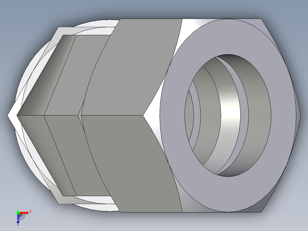 卡套式工业通用硬管接头EO_Adjustable_locknut_45_deg_elbow_VEE38SRCF俯视图