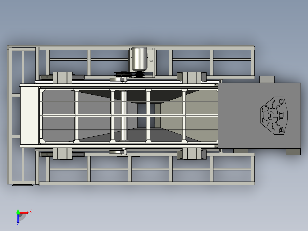 Vibrating Screen 1200X4000X3振动筛系统俯视图