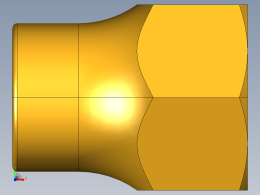 扩口式工业通用硬管接头Long Forged Nut 14FL-8前视缩略图