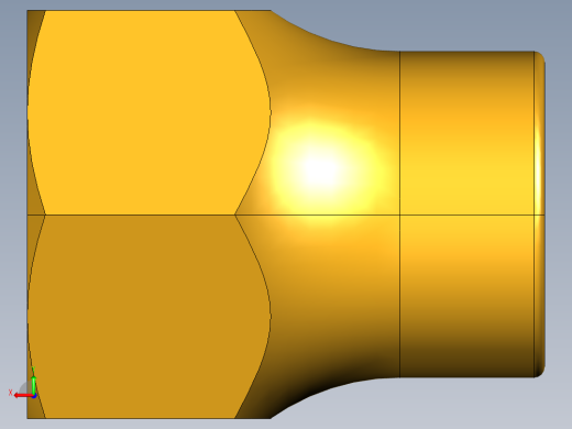 扩口式工业通用硬管接头Long Forged Nut 14FL-8后视缩略图