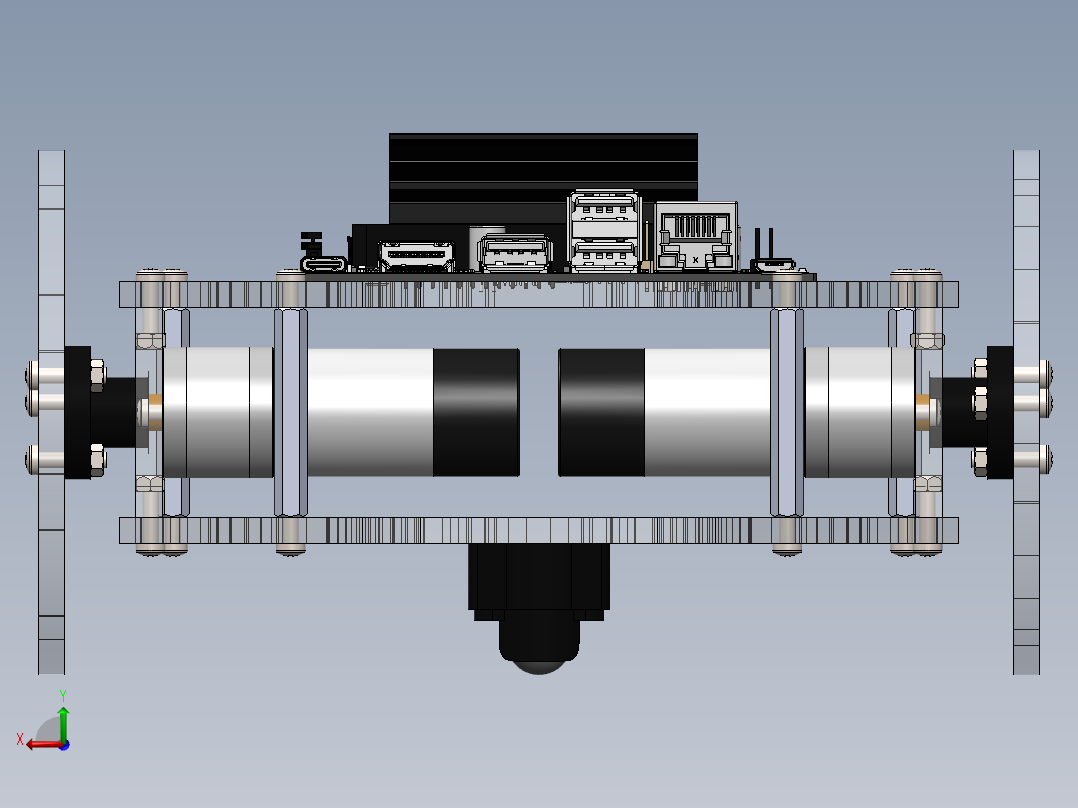 Puzzlebot ROS2智能编程小车结构后视图