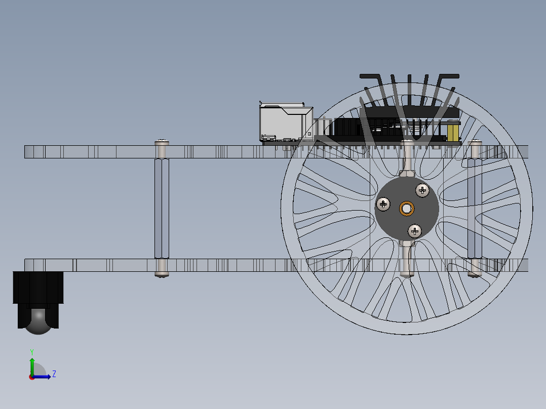 Puzzlebot ROS2智能编程小车结构左视图
