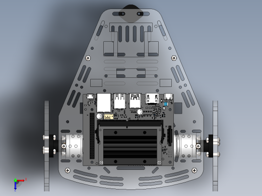 Puzzlebot ROS2智能编程小车结构俯视缩略图