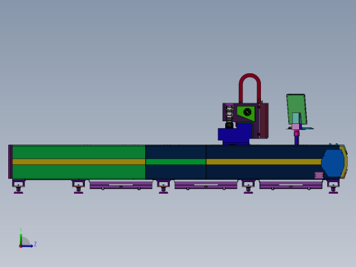 金属激光切割机左视缩略图