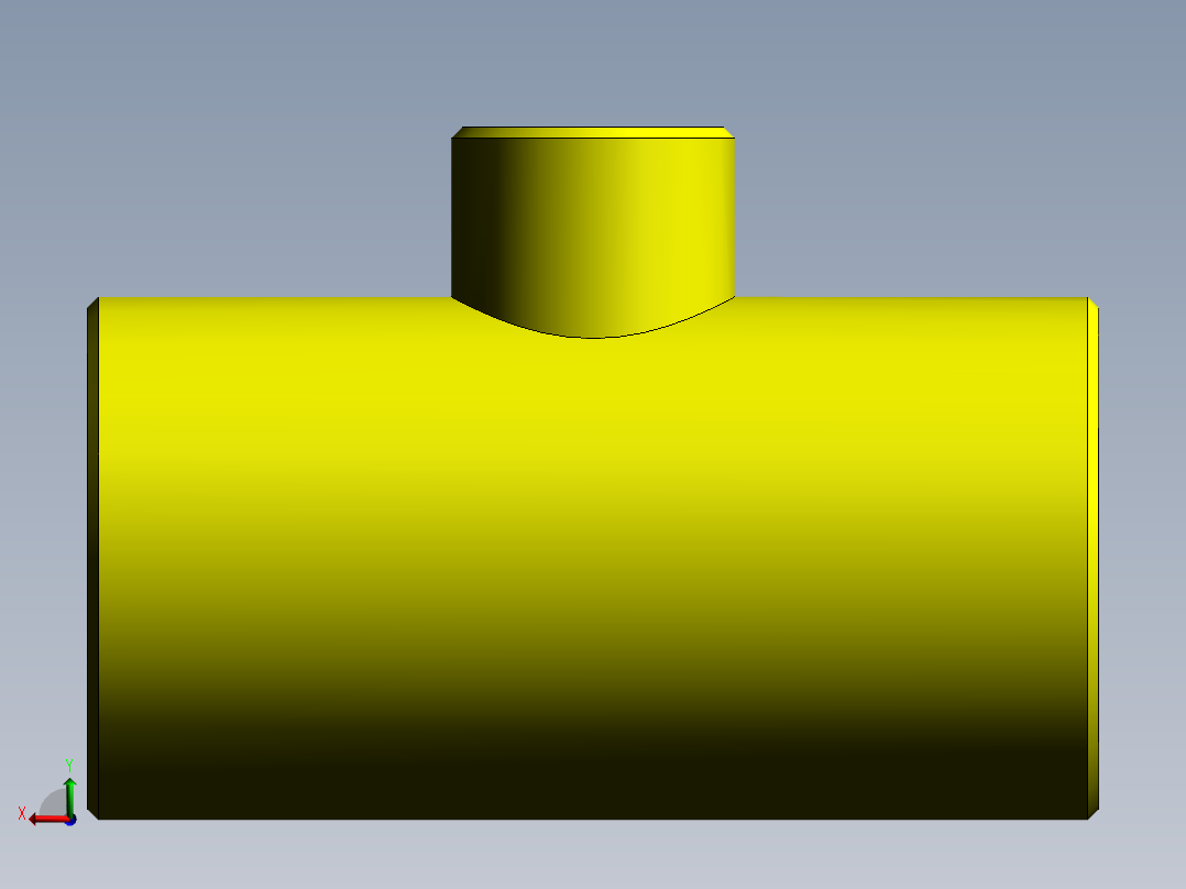 educing outlet tee inch主视图