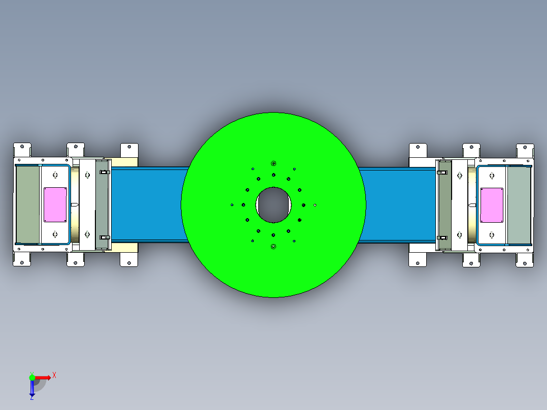 H型焊接变位机俯视图