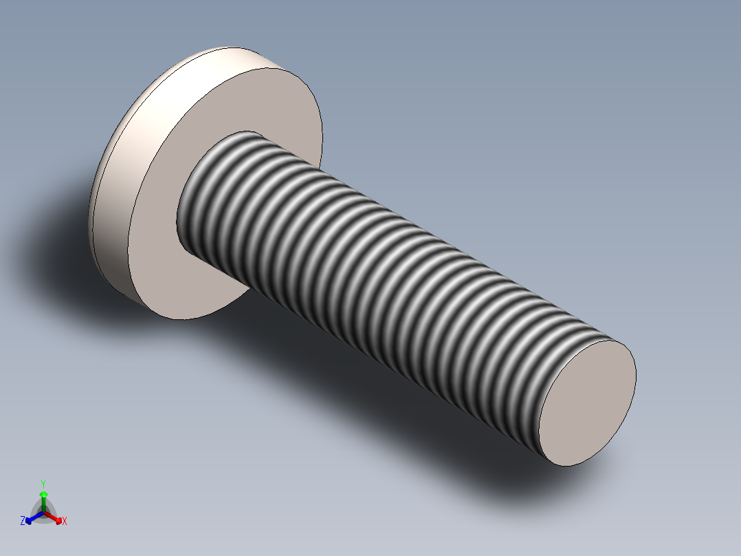 螺丝 M3.5 十字盘头-M3.5 x 13 Screw head.SLDPRT主视图