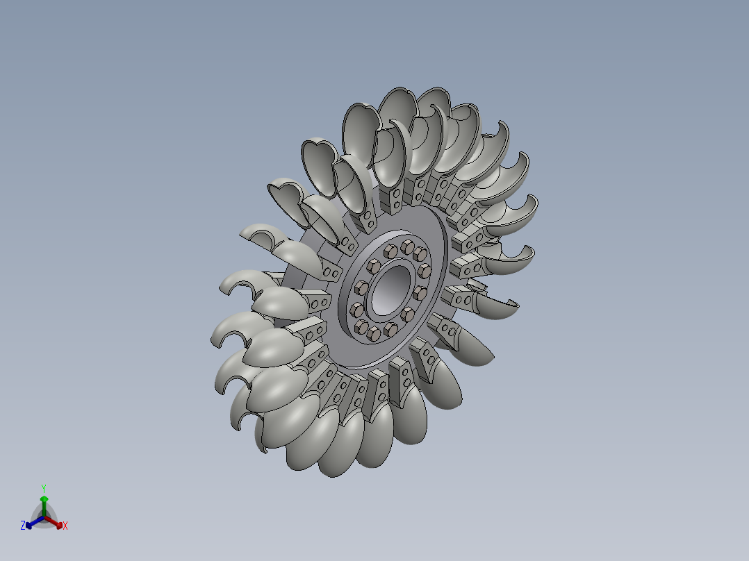 冲击式水轮机4正等轴测图