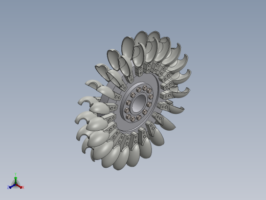 冲击式水轮机4正等轴测缩略图