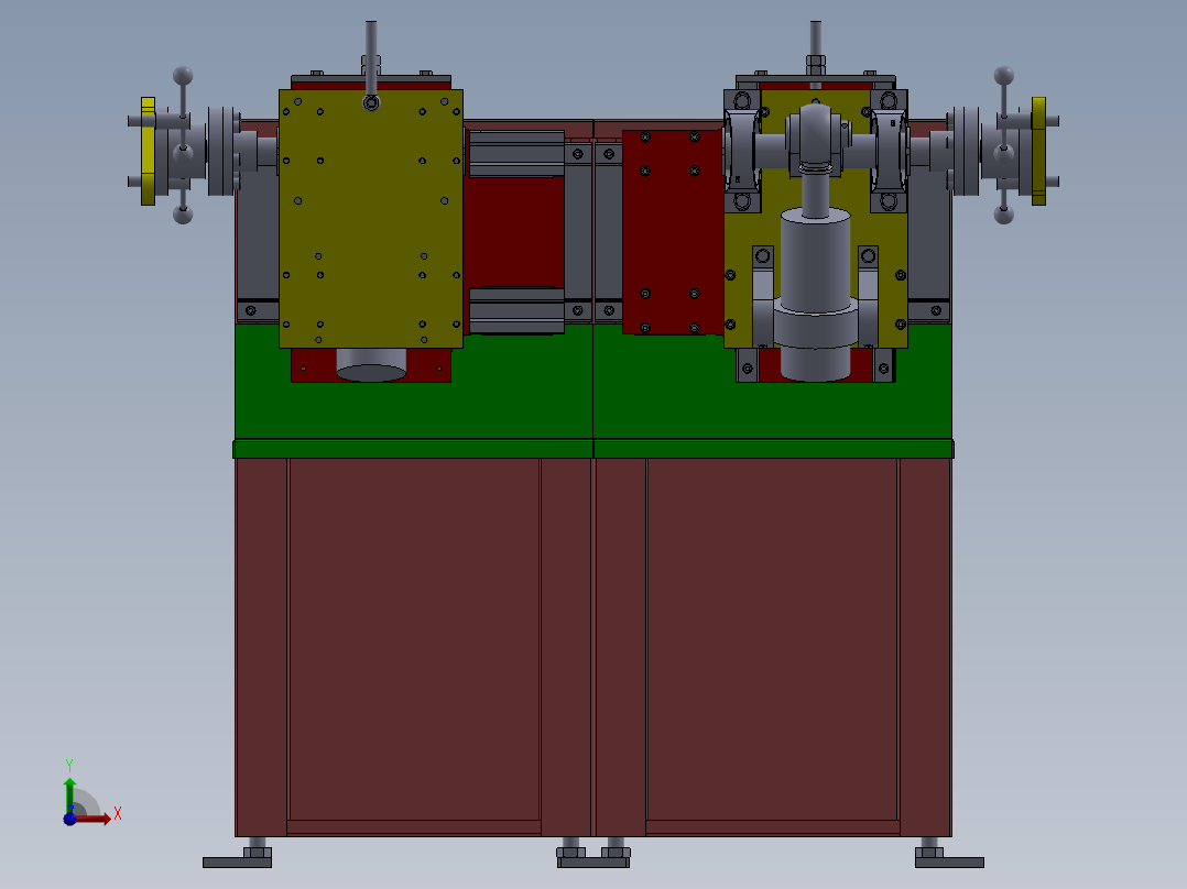 对称轴套压紧装备sw17前视图