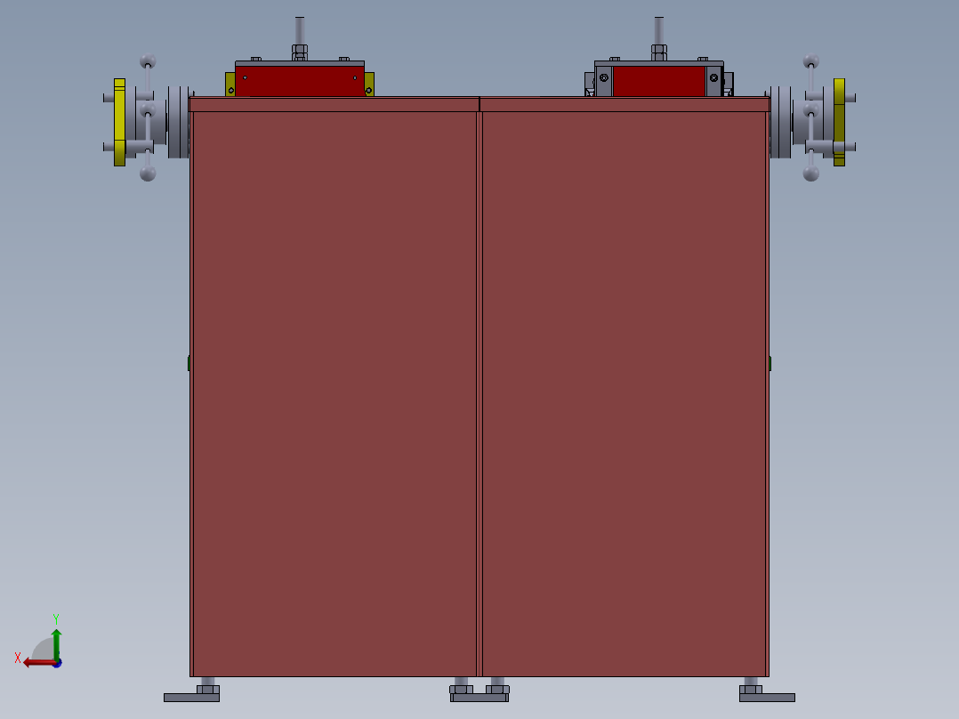 对称轴套压紧装备sw17后视图