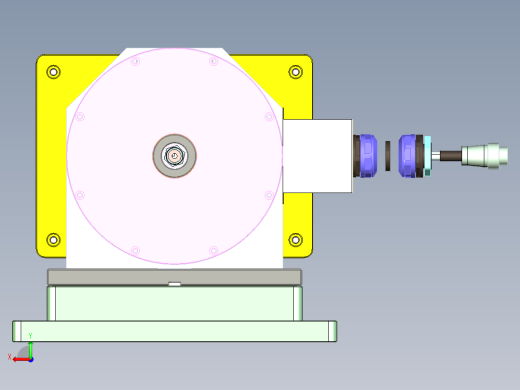 单机头四轴电脑外壳铣侧孔治具模型后视缩略图