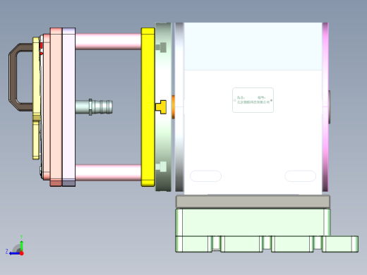 单机头四轴电脑外壳铣侧孔治具模型右视缩略图