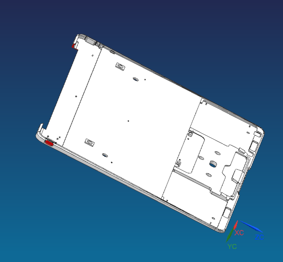 单机头四轴电脑外壳铣侧孔治具模型