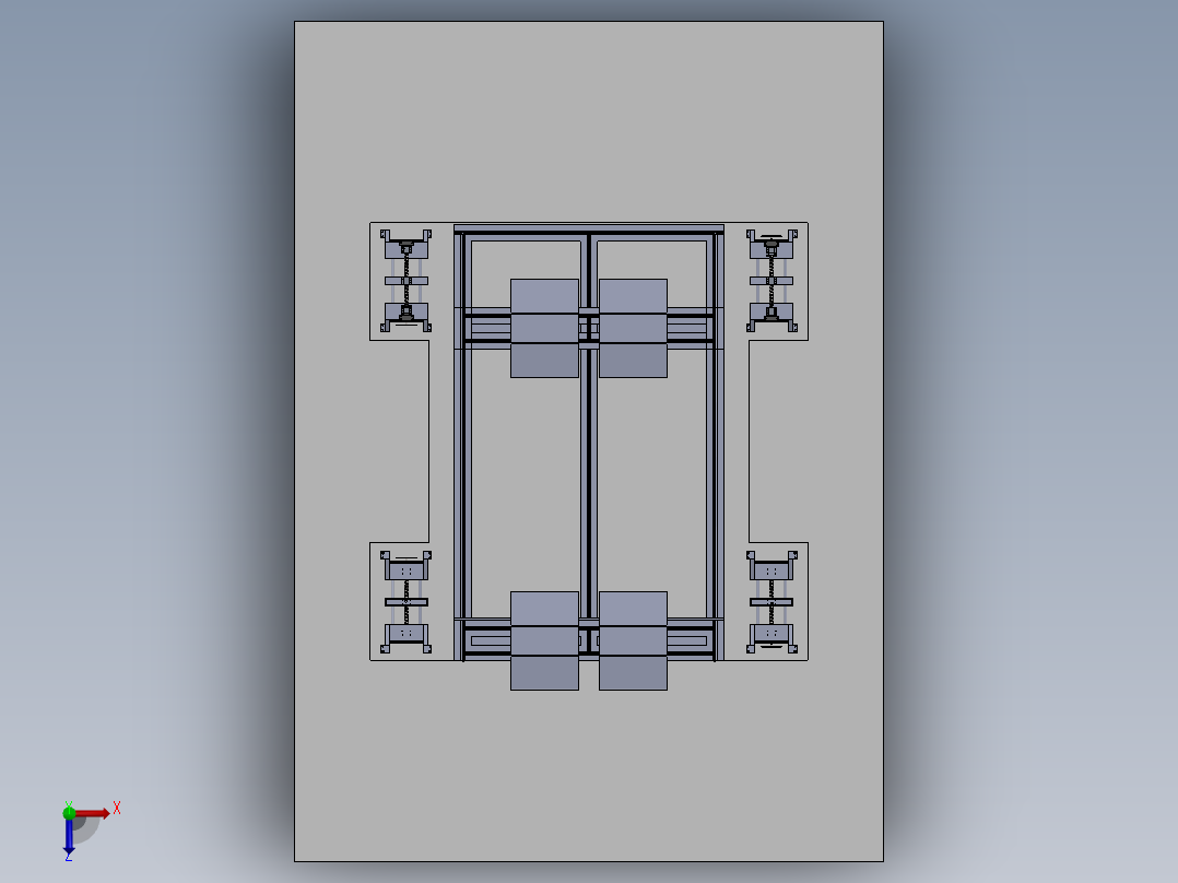 车轮定位设备俯视图