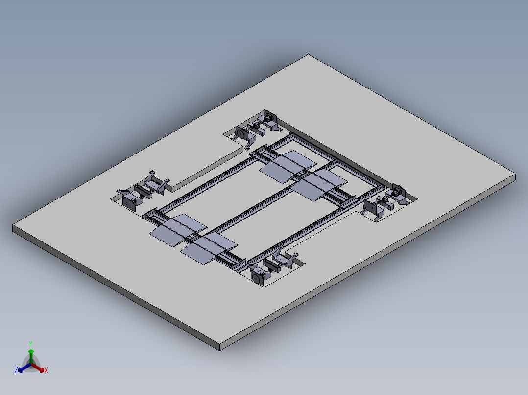 车轮定位设备正等轴测图