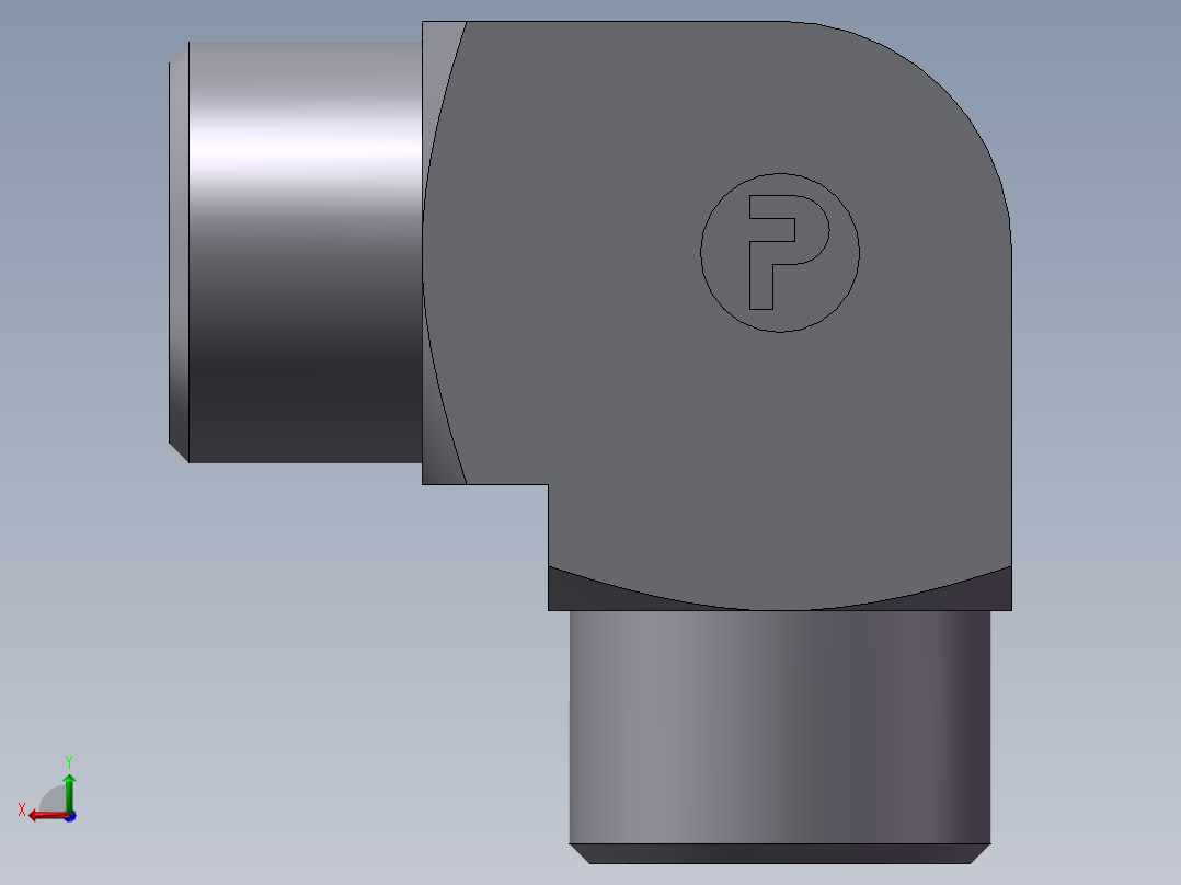弯接头-W、1D9-20后视图