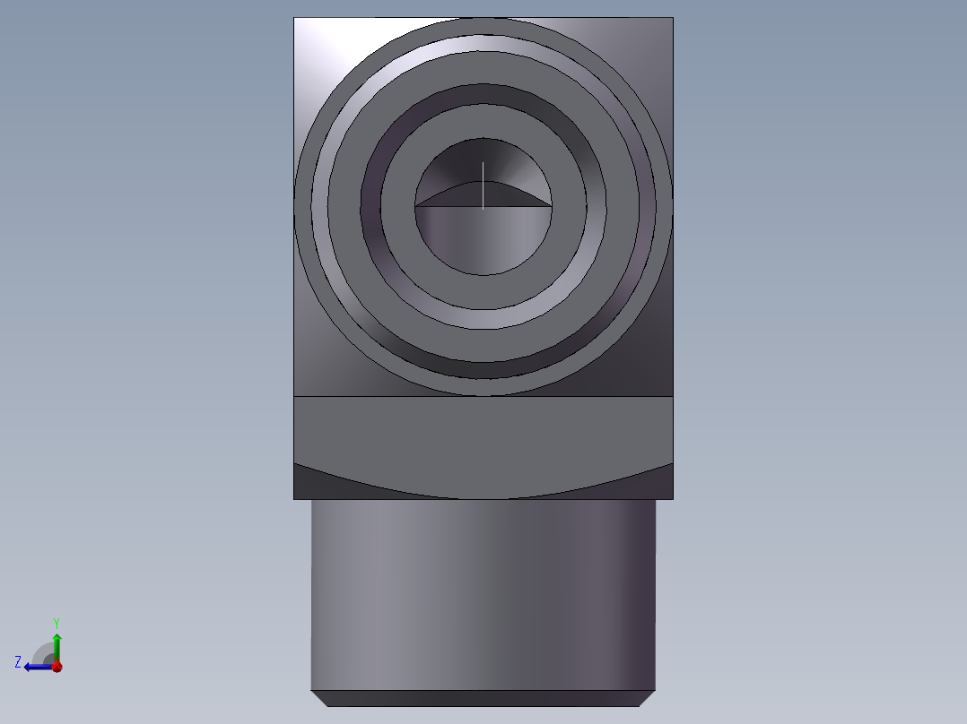 弯接头-W、1D9-20右视图