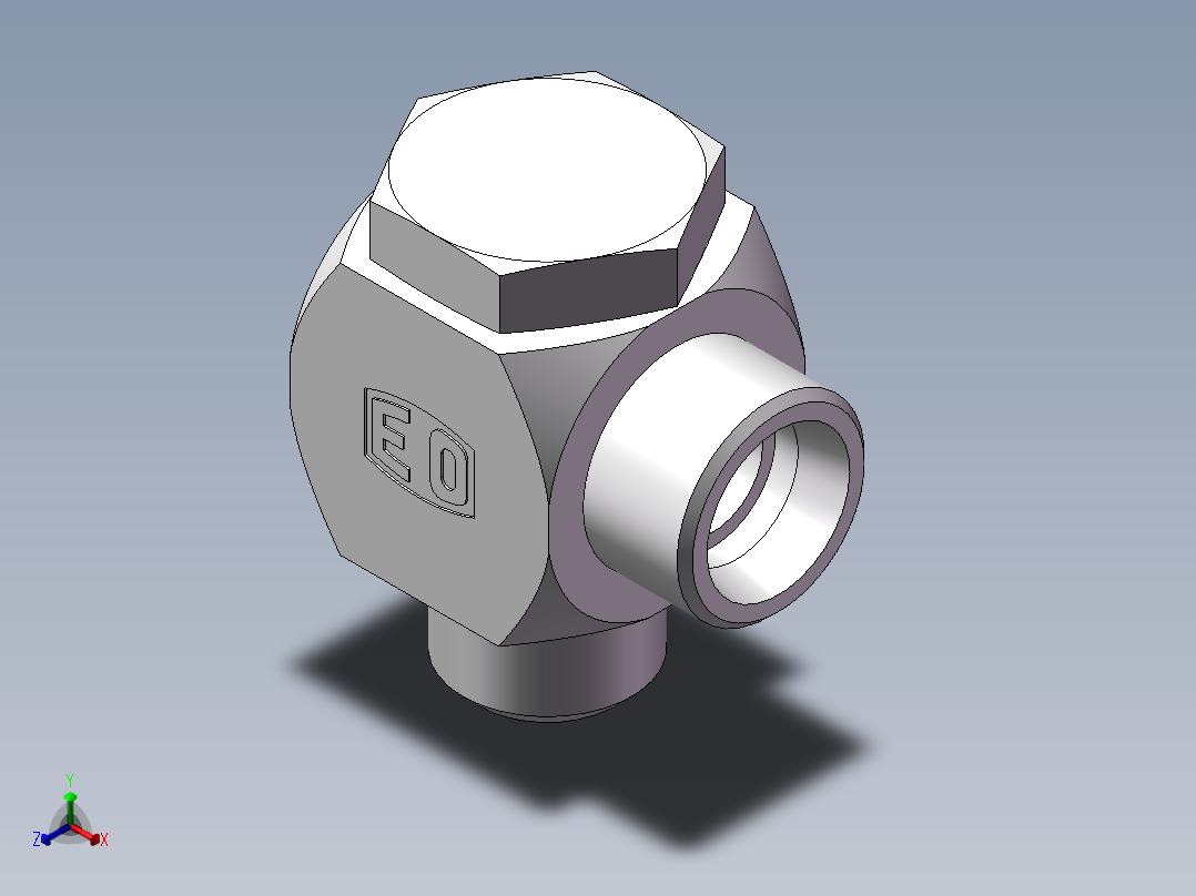 铰接式90度接头、1DI-30-27正等轴测图
