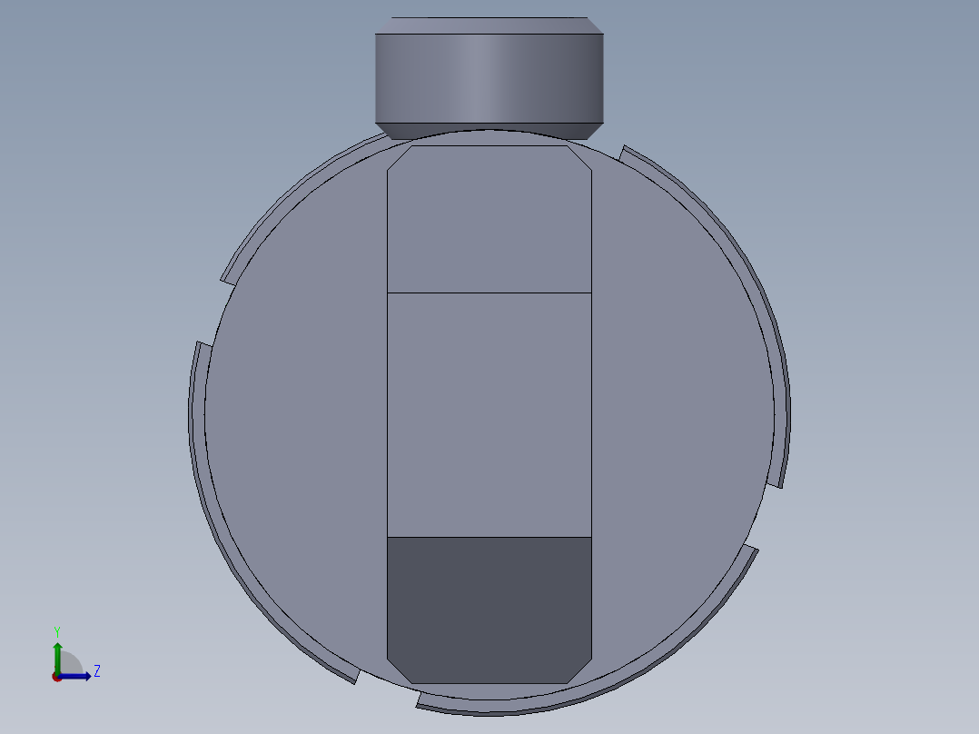 液压缸（带后眼安装座 - 单作用）50x30x290 mm左视图